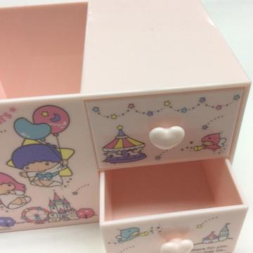 Plastic storage box with drawer