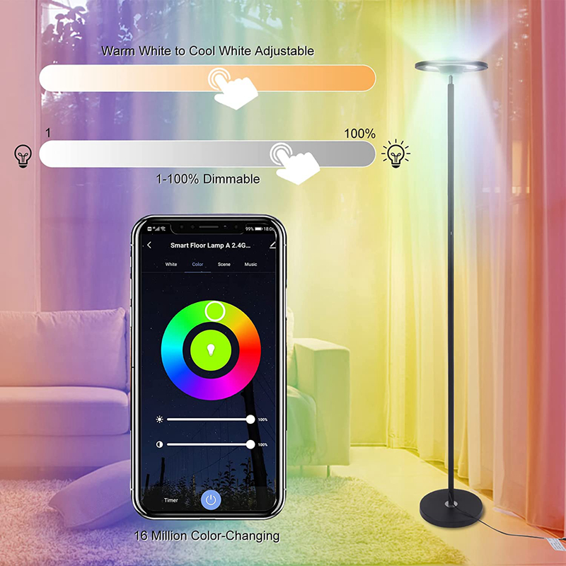 Led Modern Rgb Floor Lamp