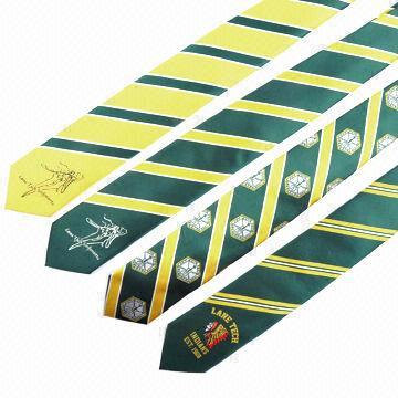 Polyester jacquard neckties, customized designs and logos are accepted