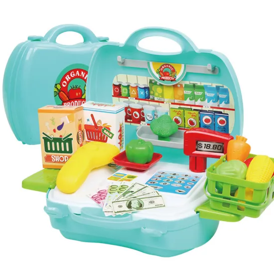Plastic supermarket vegetables and fruits toys