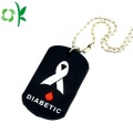 Etichetta pet con codice QR personalizzato in silicone con tag dog tag