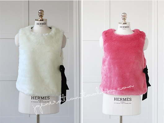 Bowtie Simulation Fur Waistcoat