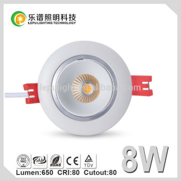 SMART dimmable CRI>80 8w led round downlight IP44
