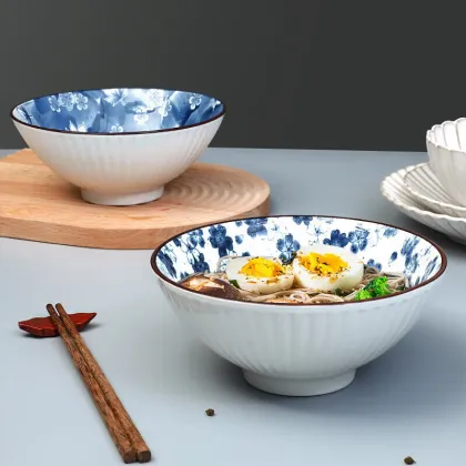 Maxcook 2pcs Japanese Style Ceramic Bowl Set - Household Dinnerware