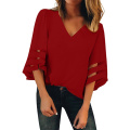 Women's Casual V Hals Top Shirt Tee