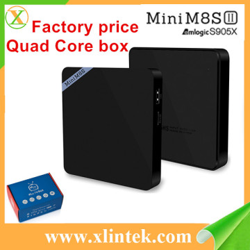 2016 MiNi M8S II 4K Android 6.0 Amlogic S905X Android 6.0 TV Box Codi Internet Cheapest Smart Android TV Box mini m8sII