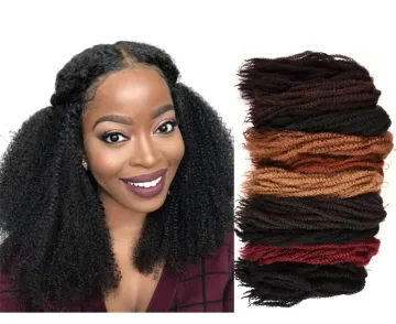 Wholesale Ombre Fluffy Long Soft Afro Kinky Curly Marley Braids Hair Twist Crochet Braids Hair Synthetic Braiding Hair Extension