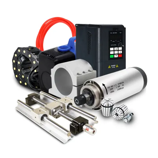 Precision Air Water Cooled CNC Lathe Spindle Kit with Drag Chain and Guide Rail