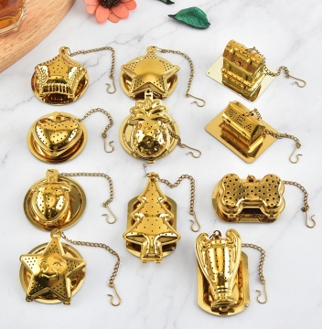 Stainless Steel Leaf Tea Infuser Ball Filter - Reusable Tea Strainer with Chain Hook