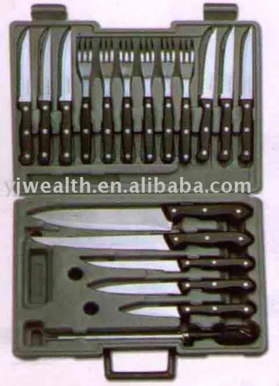 Kitchen knife set in PP case