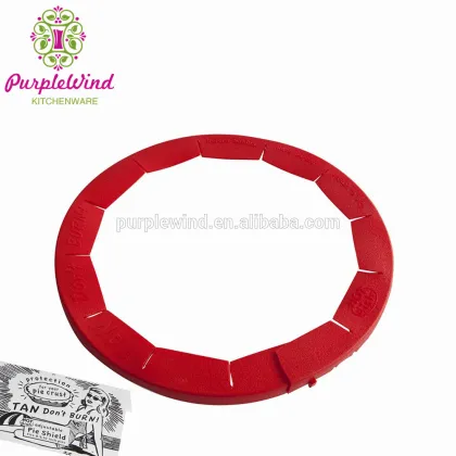 BPA FREE Silicone Adjustable Fluted Pie Crust Shield