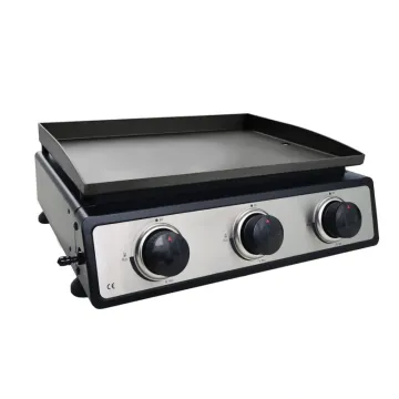 Hot Sale Tabletop Grill 3 Burner Gas Barbecue Plancha Griddle