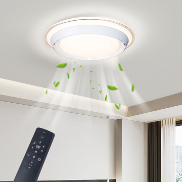 Smart LED Bladeless Ceiling Fan with Remote Control for Modern Living Room Decor