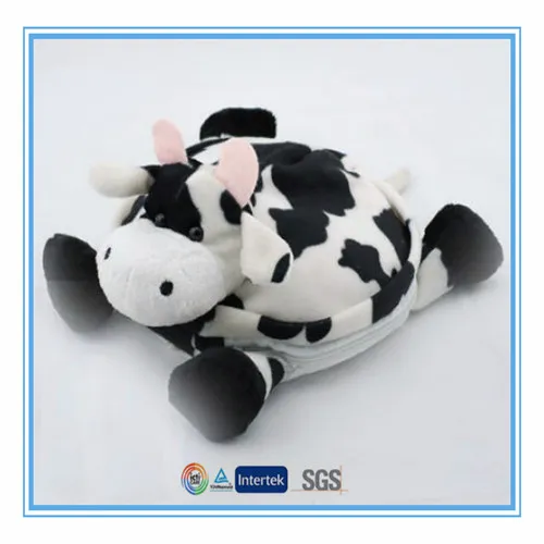 Stuffed cow toy coin pocket