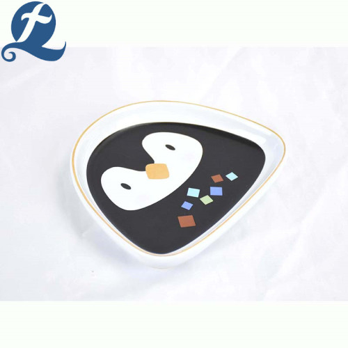 Custom home food water penguin face pet bowl