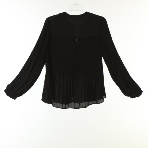 Pleats Solid Long Shirts