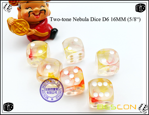 Two-tone Nebula Dice D6 16MM