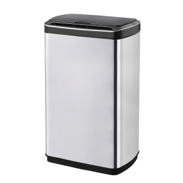 50L Rectangle stainless steel sensor trash bin without PP inner bucket