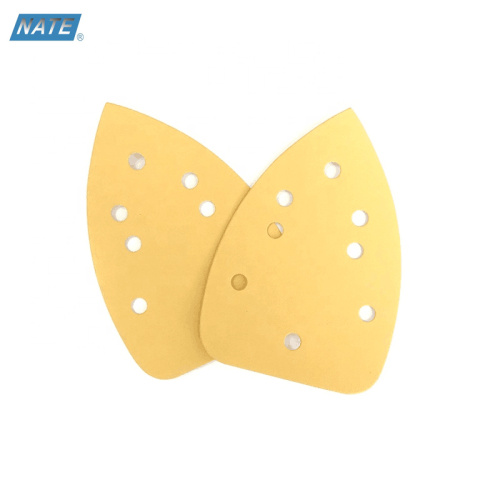 5 Inch 8 Holes Sanding Disc Triangular Multi Tool Wood Sanding Mouse Sandpaper Disc Factory