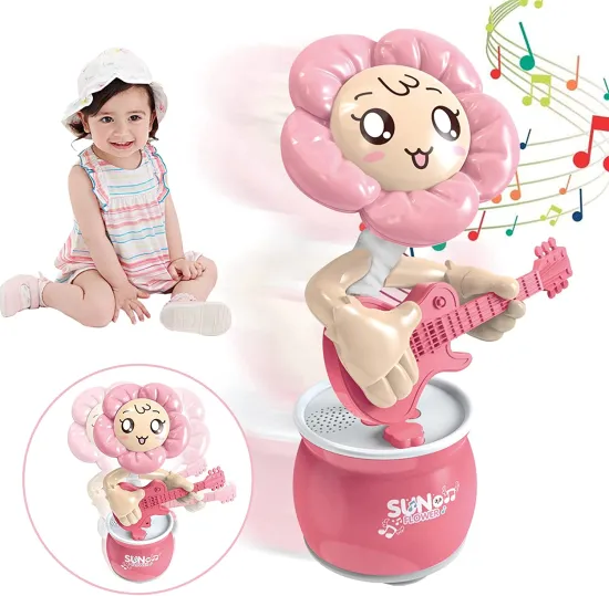 Interactive Sunflower Musical Toy for Baby Girl: Singing, Talking, Dancing, Recording, and Walking Plaything