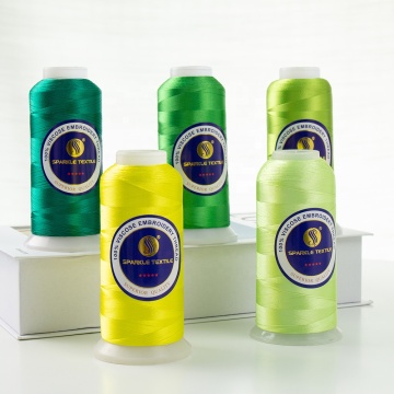 High-Quality Green 100% Viscose Rayon Embroidery Thread for Top-Speed Machines