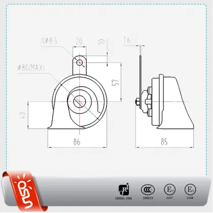 Mazda Fanfare Horn Electric Car Horn Bosch