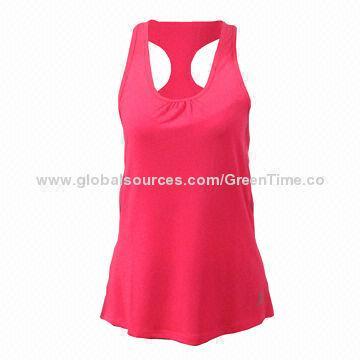 Women's sleeveless 90% recycled polyester 10% spandex tank