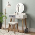 Wholesale Bedroom Wooden Dressing Table With Led Mirror