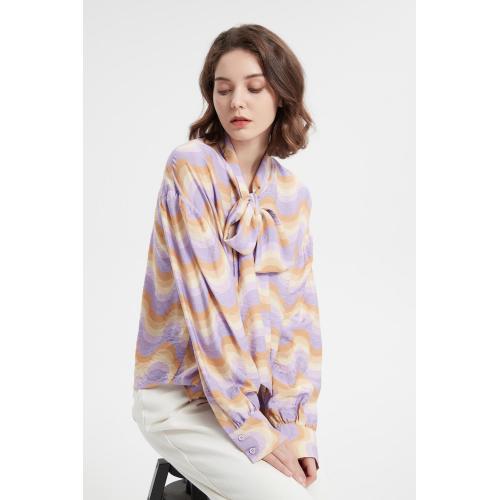 Long sleeve Print blouse for woman