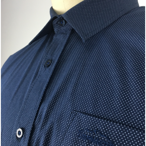Polka dot short sleeve men Work shirt