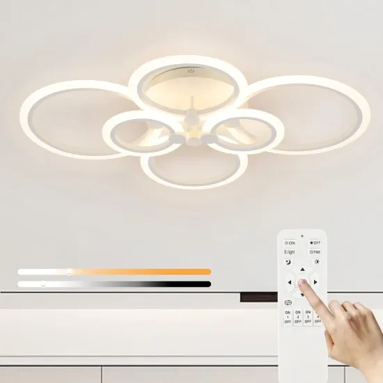 Modern White Ceiling Lamps with 6 Heads: Enhancing Your Room Design with LED Lights