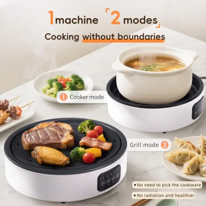 2000W dual-mode electric ceramic stove for BBQ and cooking