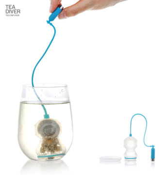 Unique Scuba Diving Infuser Deep Tea Diver Silicone Tea Strainer