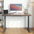 Wooden color electric standing desk