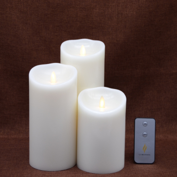 Bateri Bergerak Bateri LED Lilin Pilar dengan Pemasa