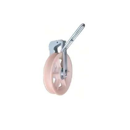 Lightweight helicopter cable laying pulley