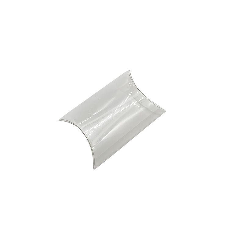 Retail pillow shape hard small plastic clear box