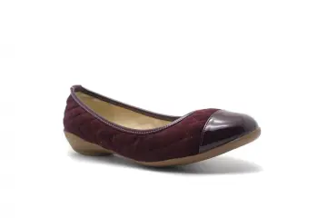 Diamond Stitching With Patent Toe TPR Ballerinas Shoe