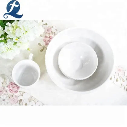 Restaurant White Ceramic Decoration Dinnerware Sets