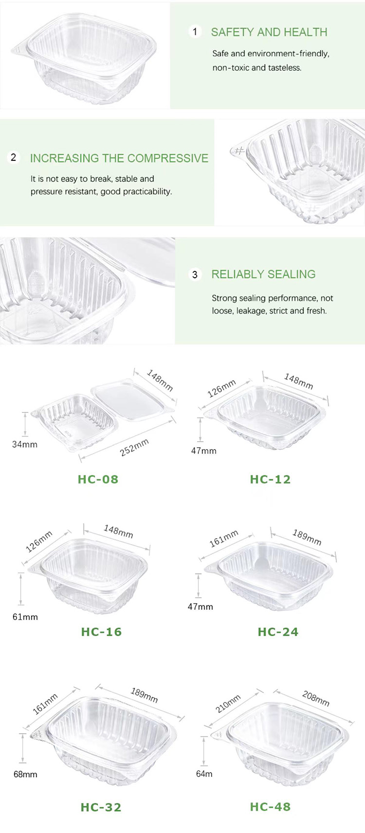 committed to providing our customers with high-quality clamshell take out food containers