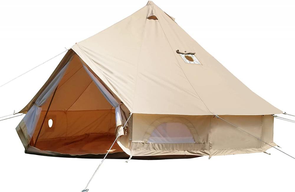 Canvas Family Bell Tents med 2 spishakor