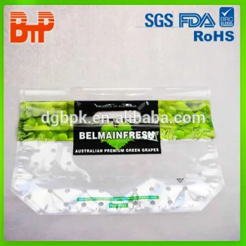 grape packaging bag with zipper for grape/cherry packaging