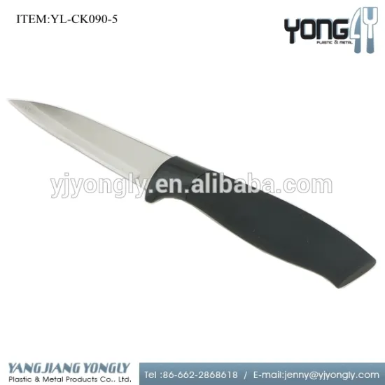 Stainless steel vegetable and fruit paring knife with good-grip handle
