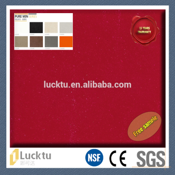 pure red quartz countertop slabs with NSF Certification