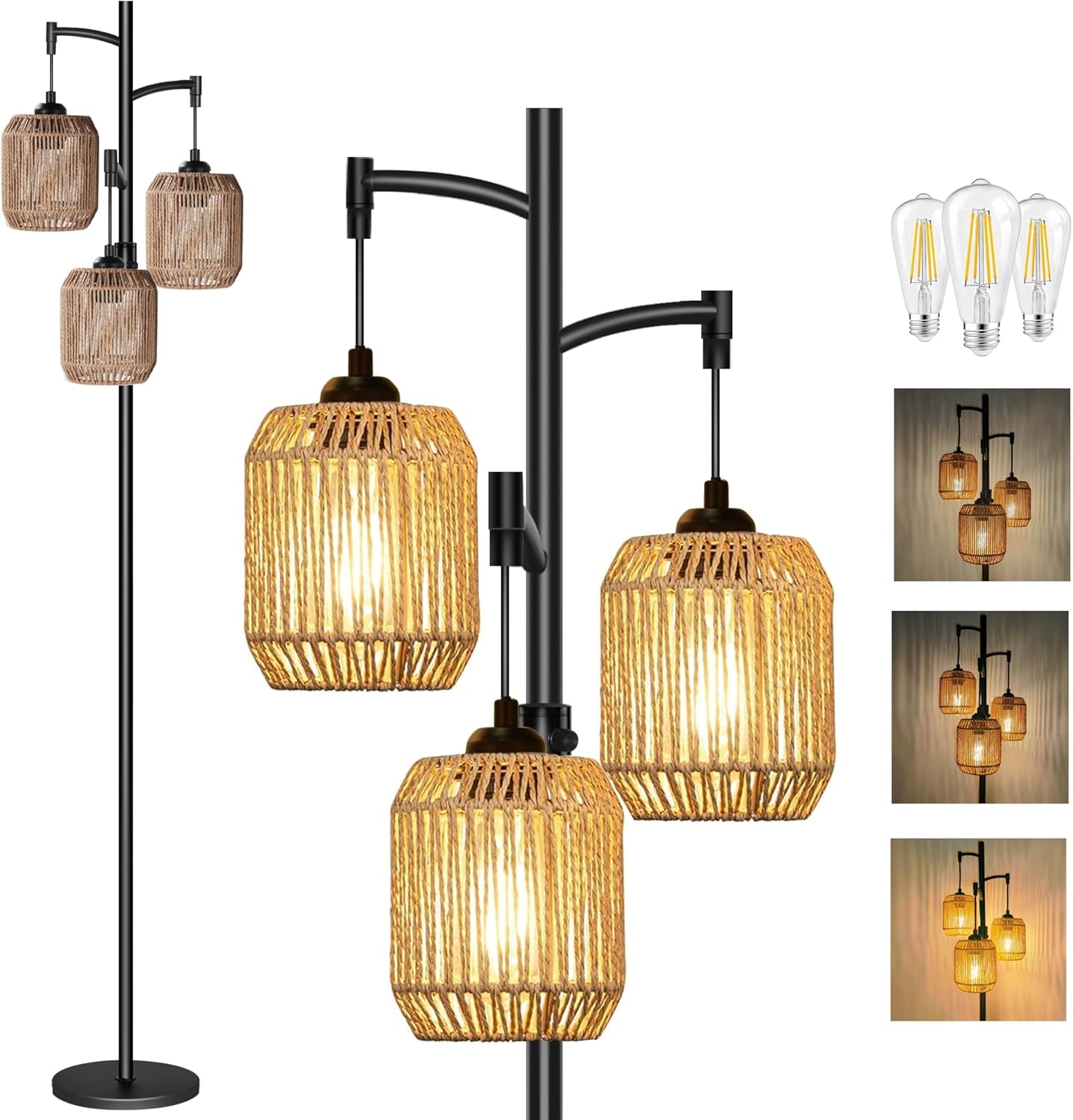 Adjustable LED light bulb industrial floor lamp