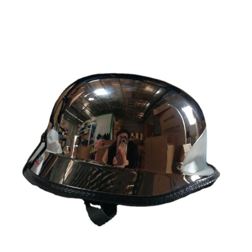 Electroplated vintage electric vehicle helmet