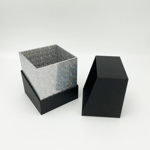 黒いレベルの美容包装ガラスキャンドルパッキングボックス