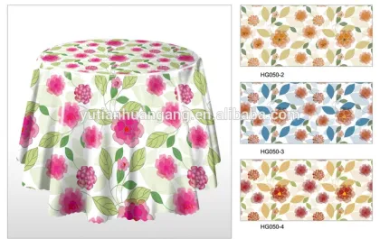 Transparent Printed Round Table Cloth
