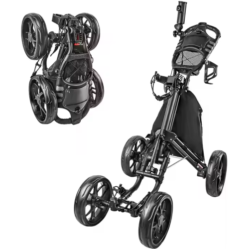 Affordable Foldable Golf Push Trolley 4 Wheels