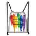 Custom Rainbow Lesbian Gay Pride Drawstring Bags